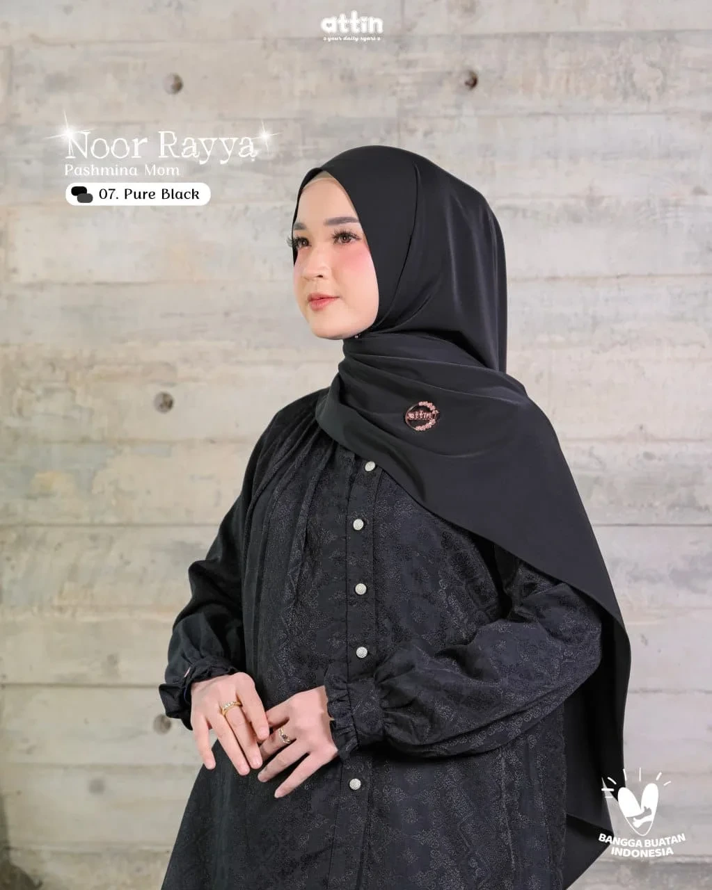 Attin - NOOR RAYYA 07 PURE BLACK thumb 8