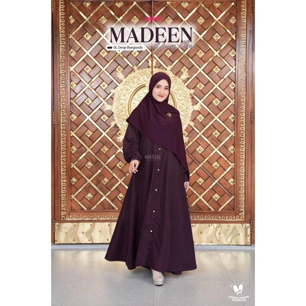Madeen Series 01. DEEP BURGUNDY  Set Sarimbit Keluarga Bahan Nyaman, Motif Polos Yang Mewah Sarimbit 2026 thumb 41