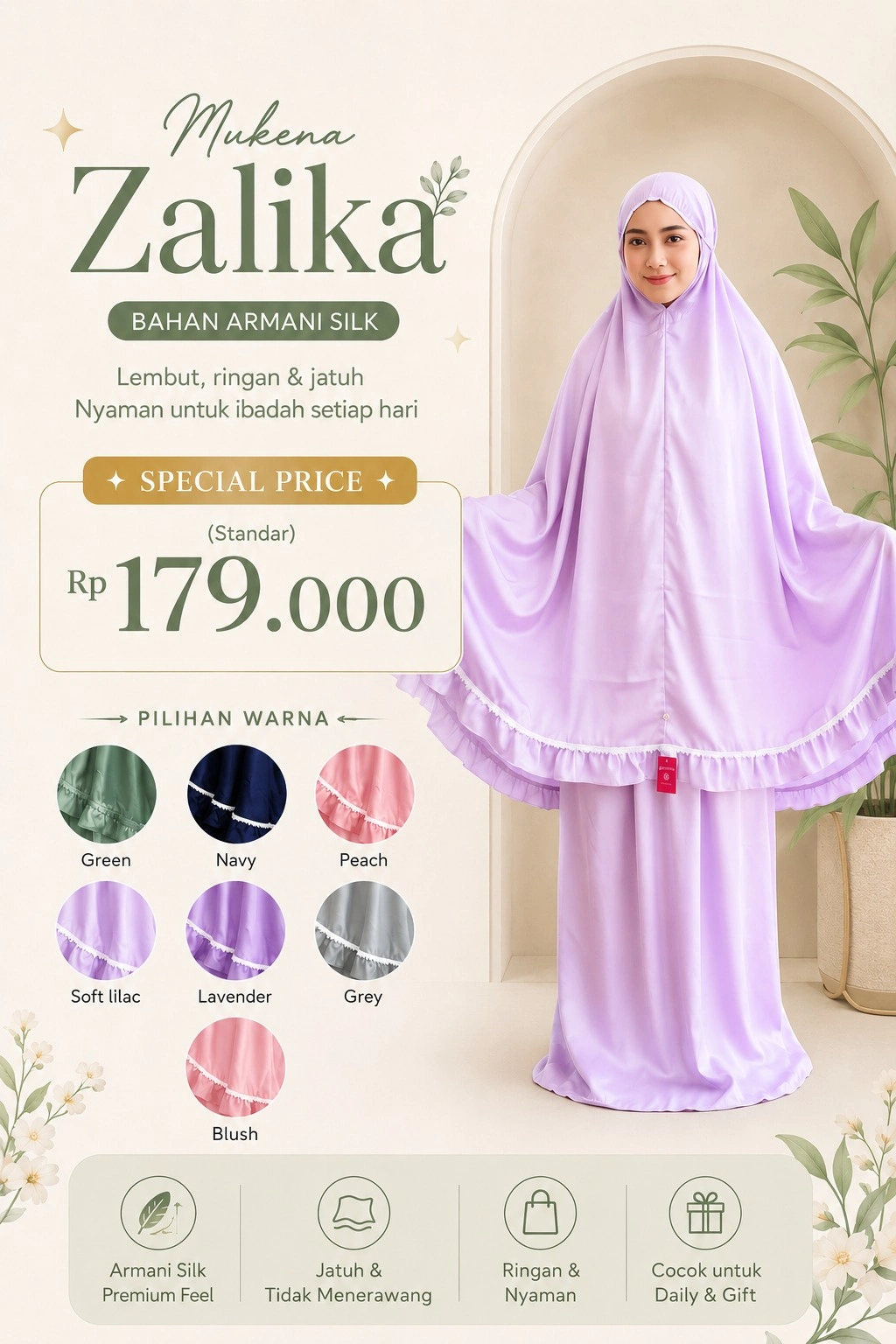 Mukena Zalika Armany Silk thumb 1