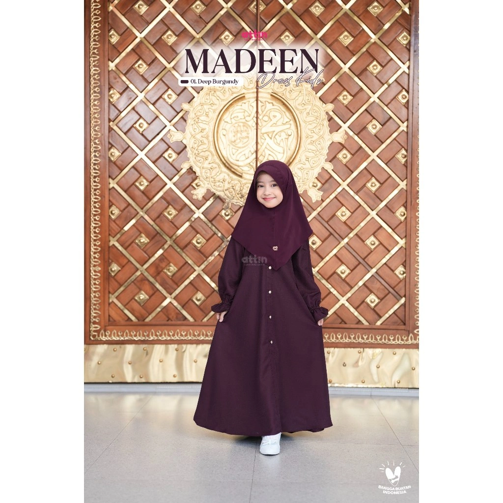 Madeen Series 01. DEEP BURGUNDY  Set Sarimbit Keluarga Bahan Nyaman, Motif Polos Yang Mewah Sarimbit 2026 thumb 20