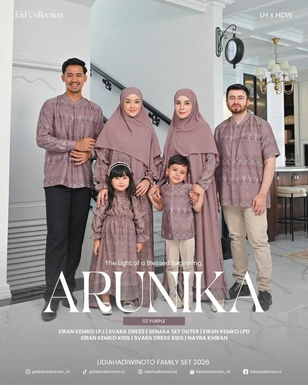 Lidia - Arunika Family Set 02 Purple (Sarimbit LH 2026)
