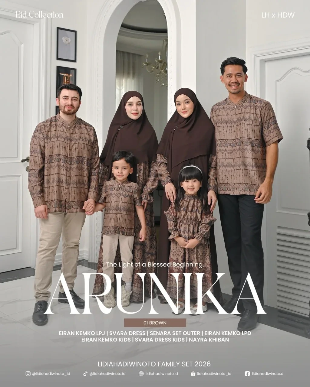 Lidia - Arunika Family Set 01 Brown (Sarimbit LH 2026)