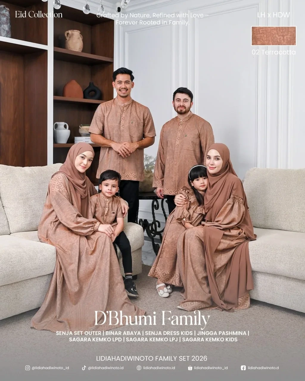 Lidia - Dbhumi Family Set 02 Terracotta (Sarimbit LH 2026)