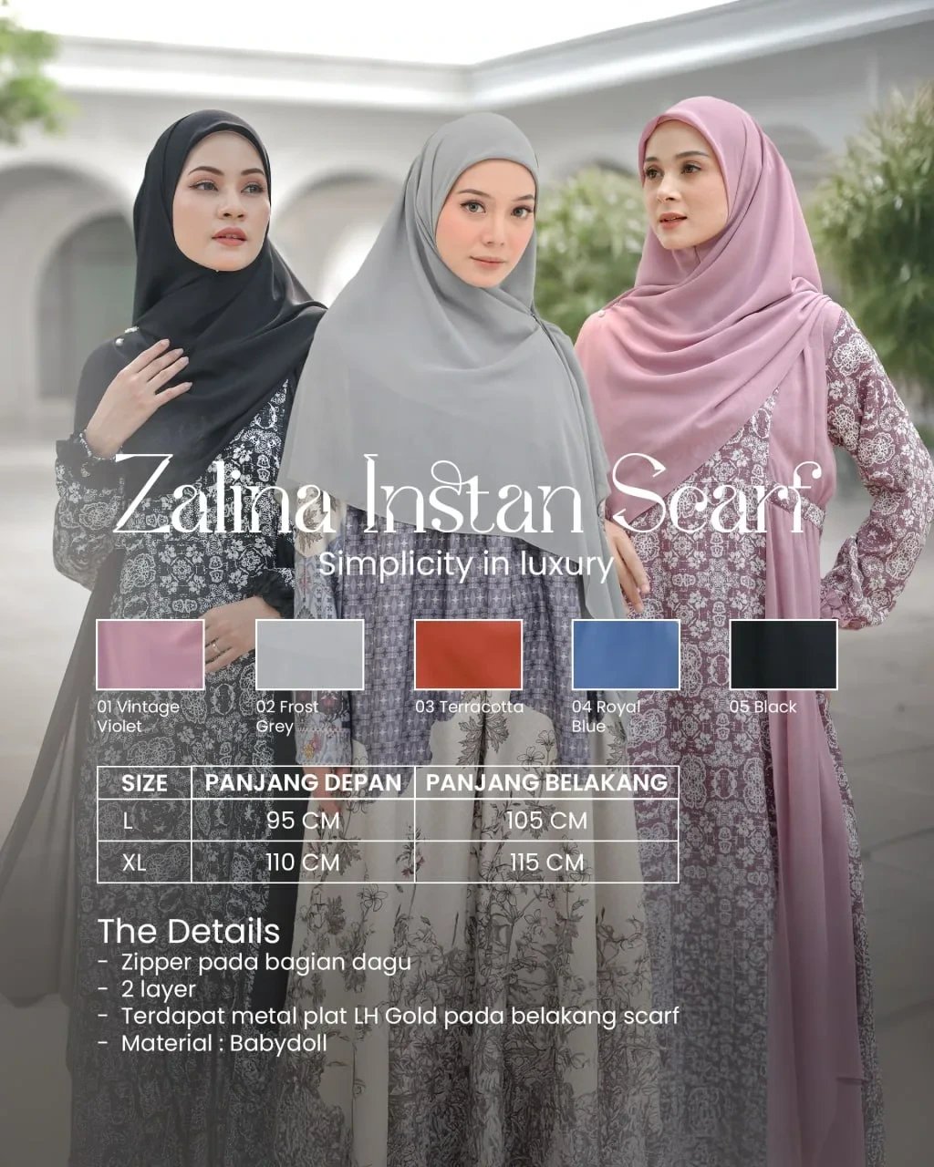 Lidia - Zalina Instant Scarf