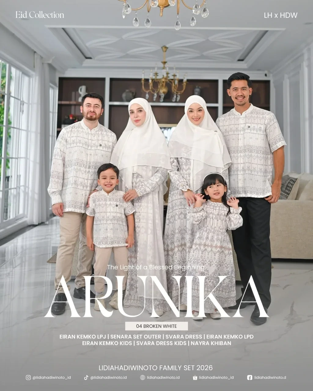 Lidia - Arunika Family Set 04 Broken White (Sarimbit LH 2026)