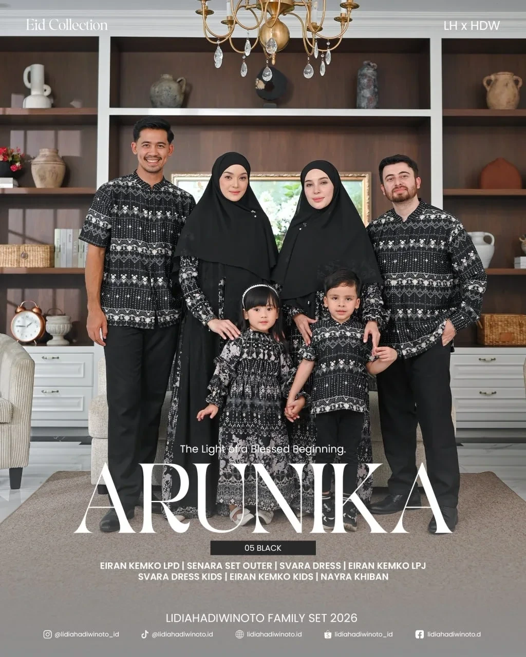 Lidia - Arunika Family Set 05 Black (Sarimbit LH 2026)