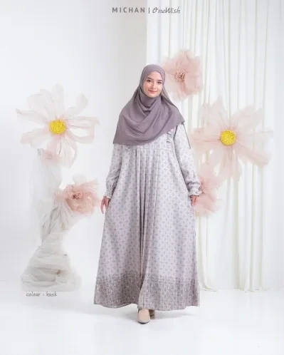 Michan - Gamis Dewasa - OneWish Michan MOM Husk - Michan.co.id