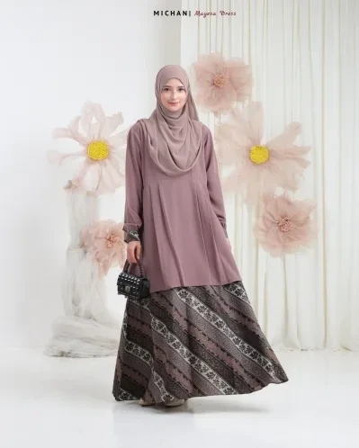Michan - Gamis Dewasa - Mayesa Dress Capucino - Michan.co.id