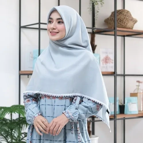 Michan - Khimar Michan - Square Renda SoftBlue - Michan.co.id