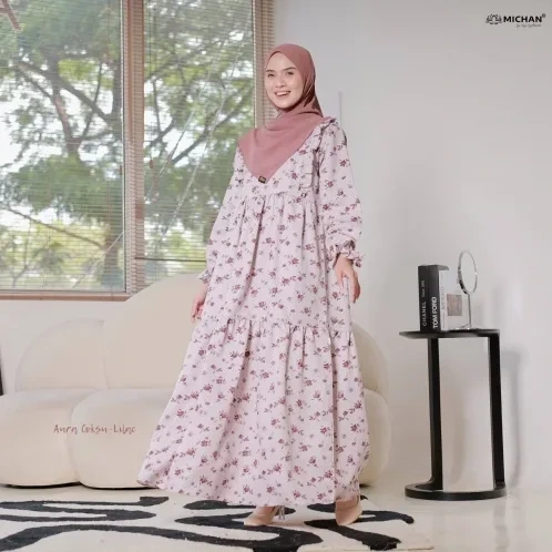 Michan - Gamis Dewasa - MOM Aura Lilac - Michan.co.id