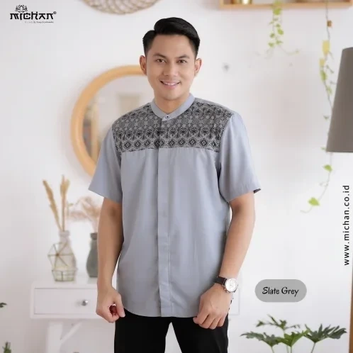 Michan - Koko Dewasa - DAD Hello Slate Grey - Michan.co.id
