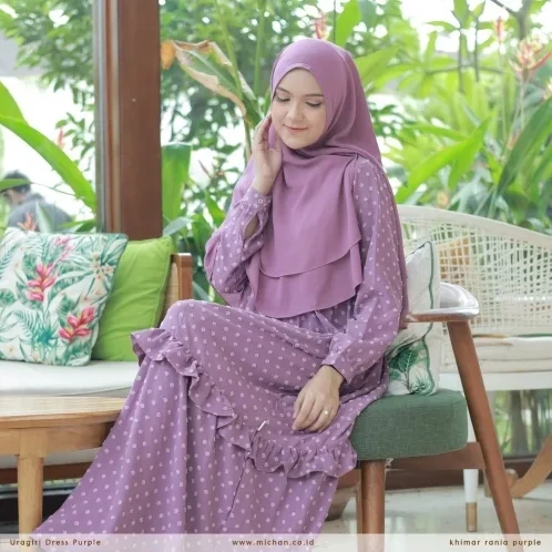 Michan - Nayqu X michan - Khimar Rania Purple - Michan.co.id