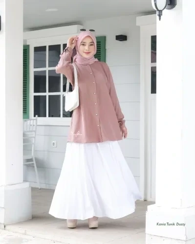 Michan - Atasan / Top - KANIA Tunik Dusty Rose - Michan.co.id