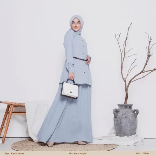 Michan - Atasan / Top - KANIA Tunik Silver - Michan.co.id