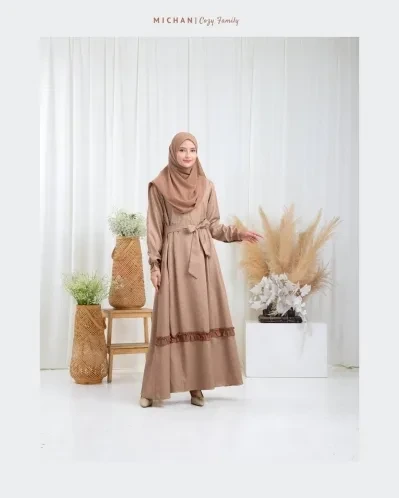 Michan - Gamis Dewasa - Cozy MOM Creamy - Michan.co.id