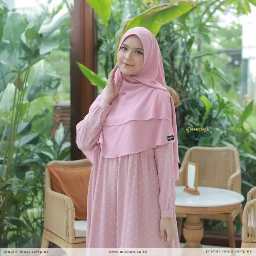 Michan - Nayqu X michan - Khimar Rania Softpink - Michan.co.id
