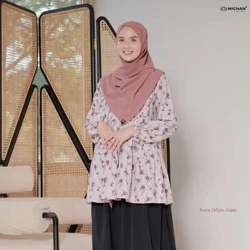 Michan - Atasan / Top - Tunik Aura Lilac - Michan.co.id