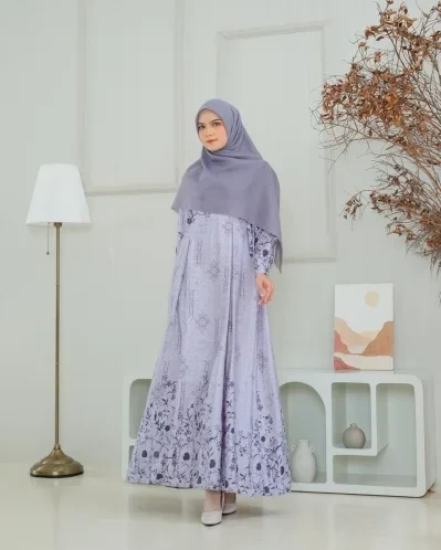 Michan - Gamis Dewasa - Hawa Maxmara SILVER - Michan.co.id