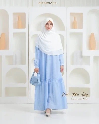 Michan - Gamis Dewasa - Keiko Mom Sky - Michan.co.id