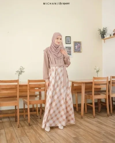 Michan - Gamis Dewasa - Lily Square Seri-2 MILO - Michan.co.id