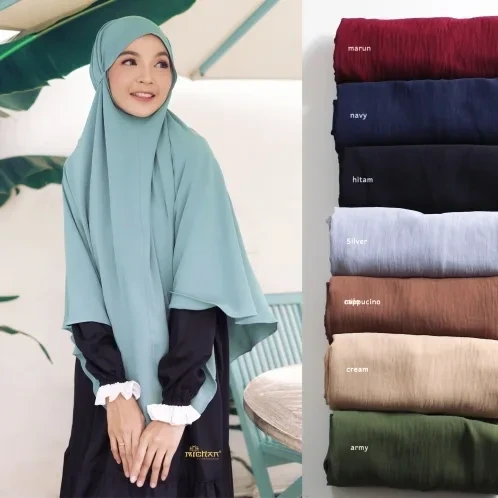 Michan - Khimar Michan - Bergo JUMBO Crinkle Airflow - Michan.co.id