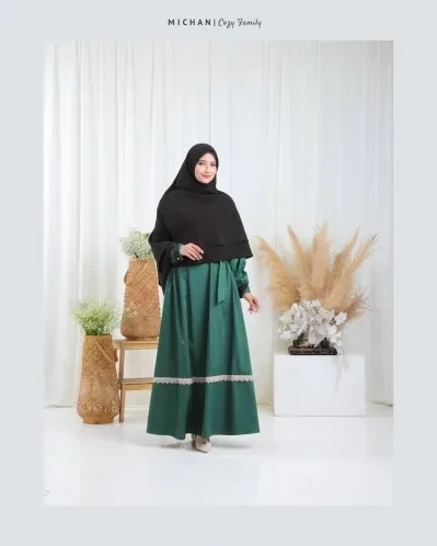 Michan - Gamis Dewasa - Cozy MOM Emerald - Michan.co.id
