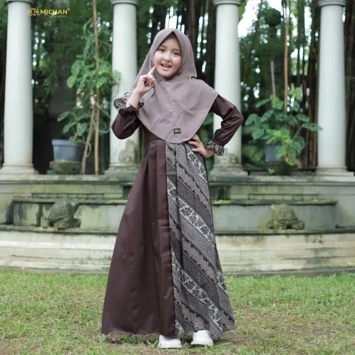 Michan - Gamis Kidz Michan - KID NEW Hilya Brownie - Michan.co.id