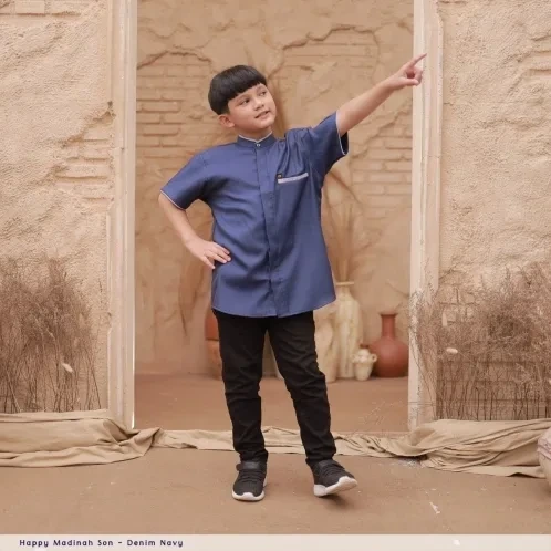 Michan - Koko Kidz - Happy SON MADINAH Navy - Michan.co.id