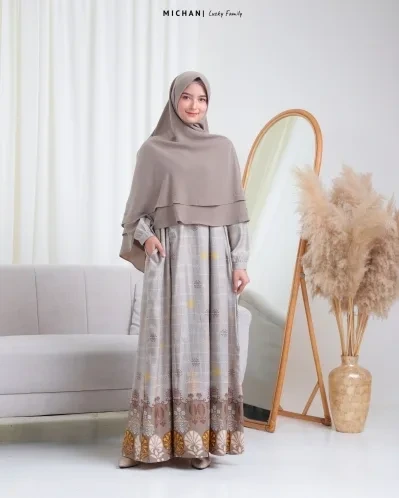 Michan - Gamis Dewasa - Lucky Dress Frappucino - Michan.co.id