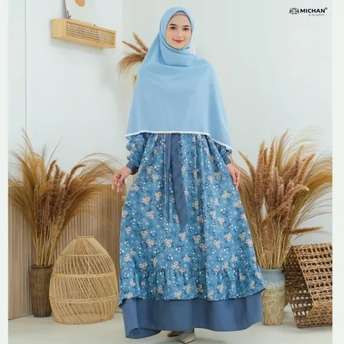 Michan - Gamis Dewasa - MOM Kirana DENIMgrey - Michan.co.id
