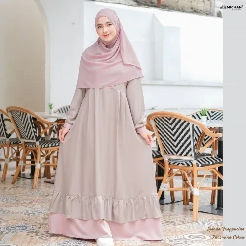 Michan - Gamis Dewasa - Kirana BASIC Frappucino - Michan.co.id