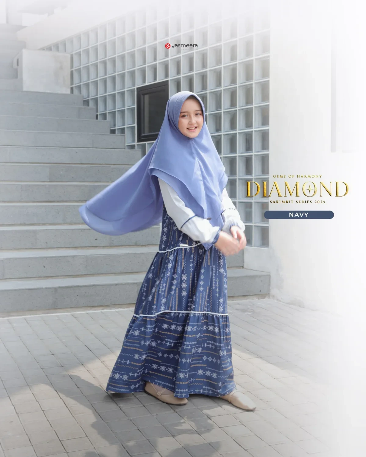 Yasmeera - SARIMBIT 2025 DIAMOND SERIES WARNA NAVY thumb 4