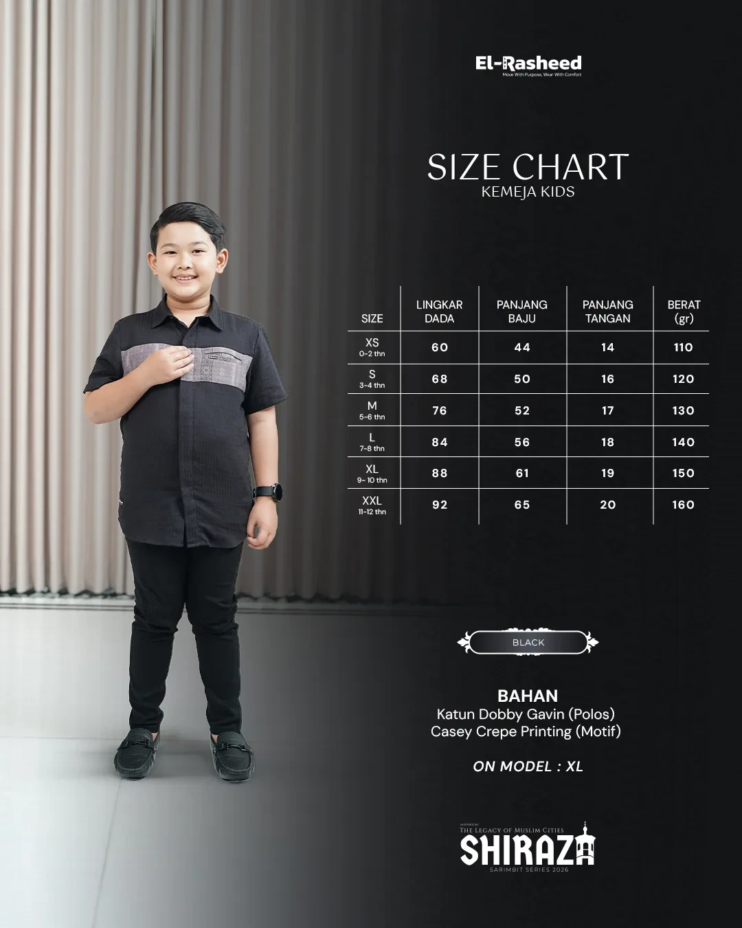 Yasmeera - KEMEJA SHIRAZA LENGAN PENDEK ANAK GRADE B thumb 24