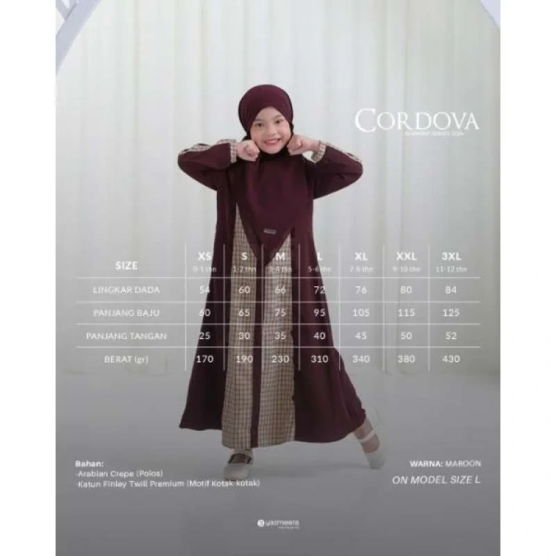 Yasmeera - GAMIS CORDOVA ANAK thumb 11