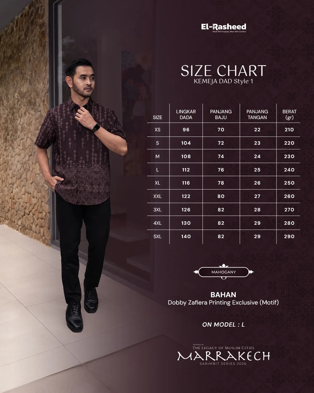 Yasmeera - KEMEJA MARRAKECH LENGAN PENDEK DEWASA GRADE B thumb 53