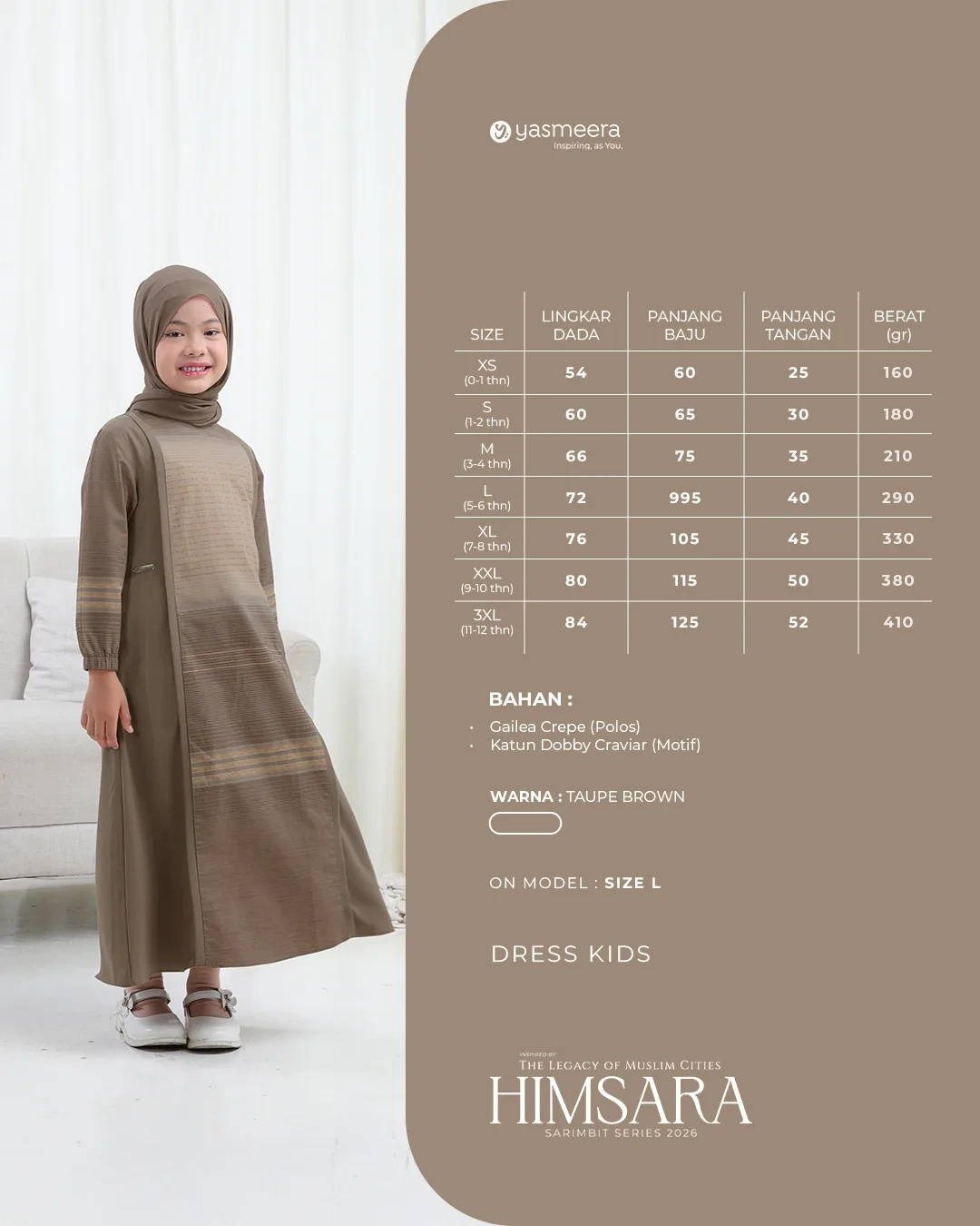 Yasmeera - HIMSARA SERIES - TAUPE BROWN thumb 44