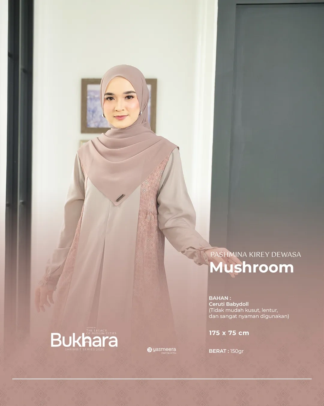 Yasmeera - KHIMAR & PASHMINA SARIMBIT 2026 (BUKHARA) thumb 4