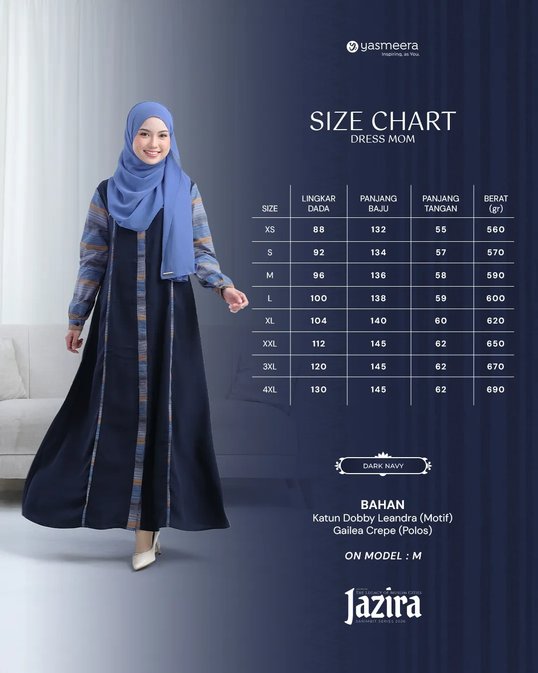 Yasmeera - JAZIRA SERIES - DARK NAVY thumb 12