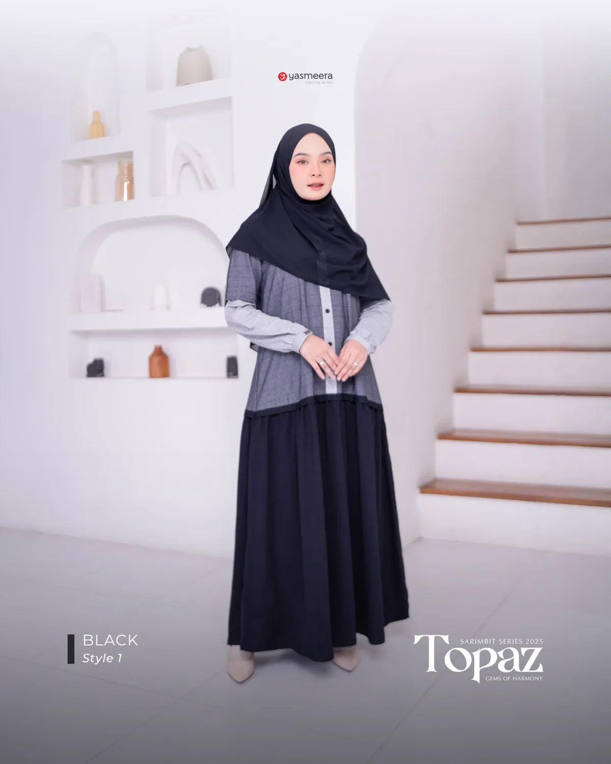 Yasmeera - SARIMBIT 2025 TOPAZ SERIES WARNA BLACK thumb 6