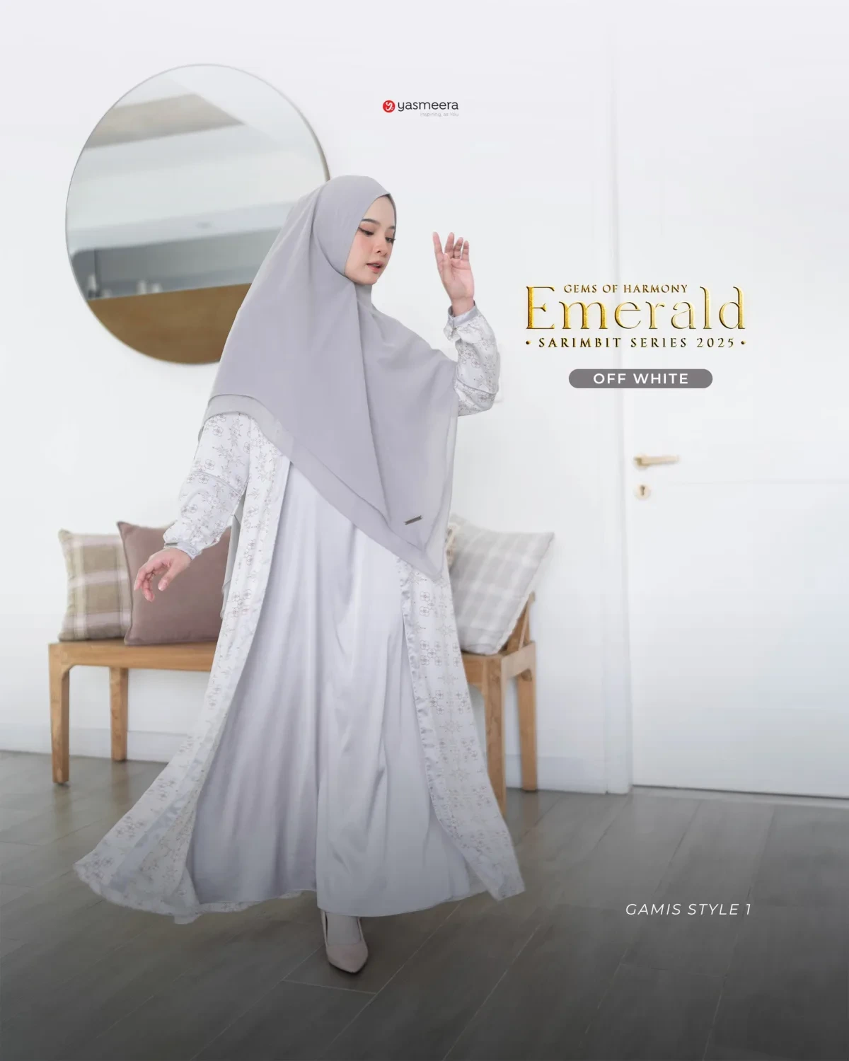 Yasmeera - SARIMBIT 2025 EMERALD SERIES WARNA OFF WHITE thumb 5