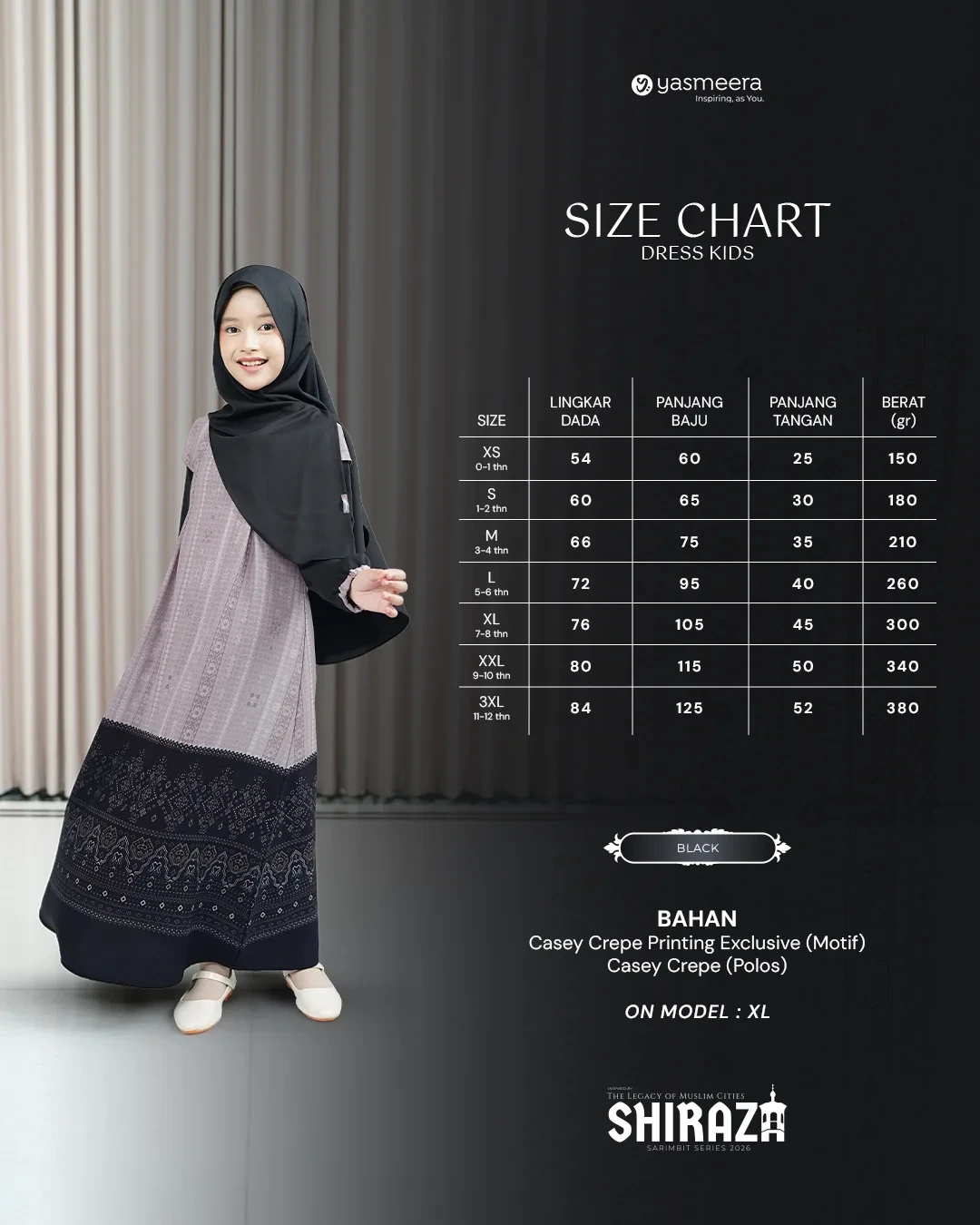 Yasmeera - GAMIS SHIRAZA STYLE 1 ANAK GRADE B thumb 23