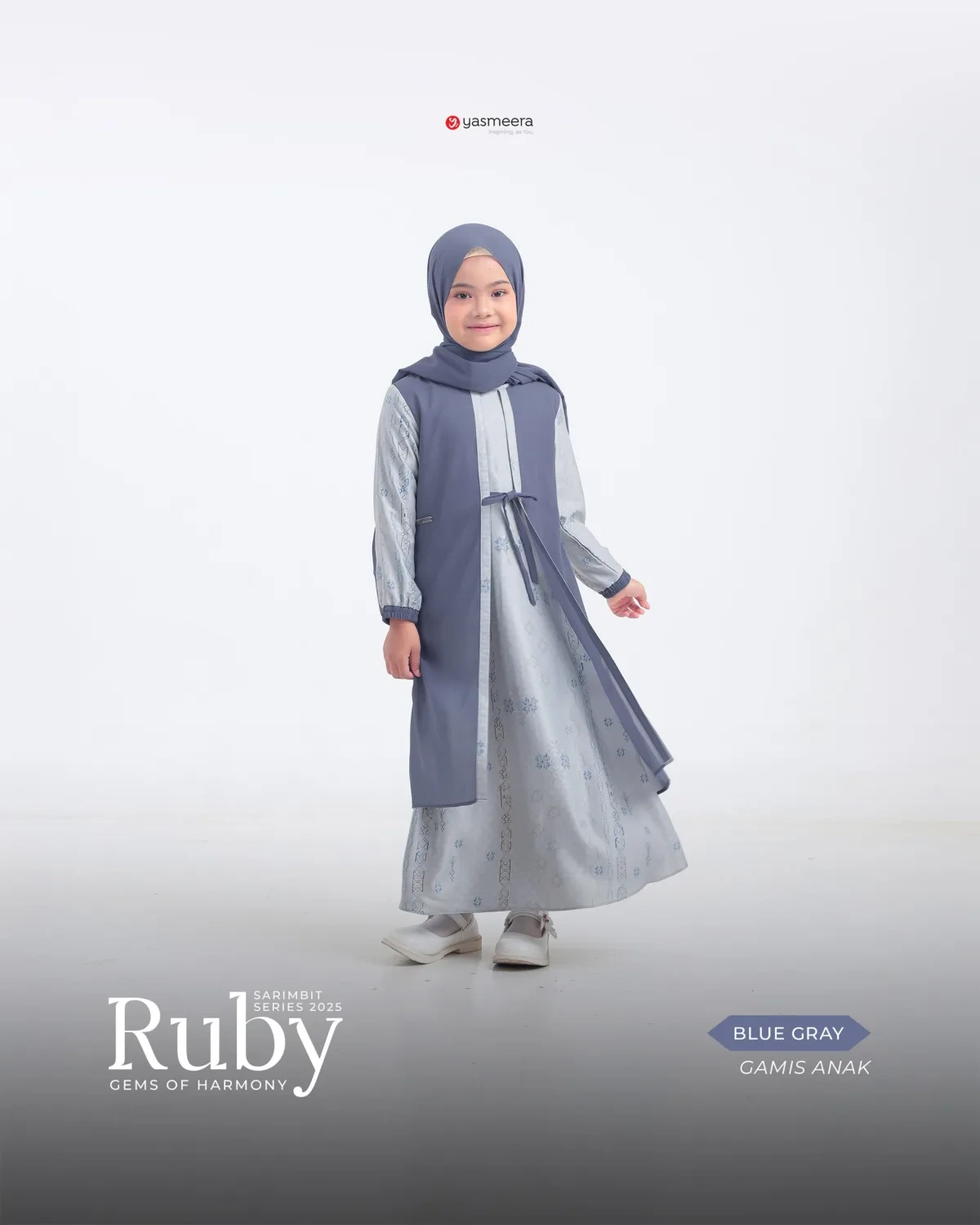 Yasmeera - SARIMBIT 2025 RUBY SERIES WARNA BLUE GRAY thumb 3