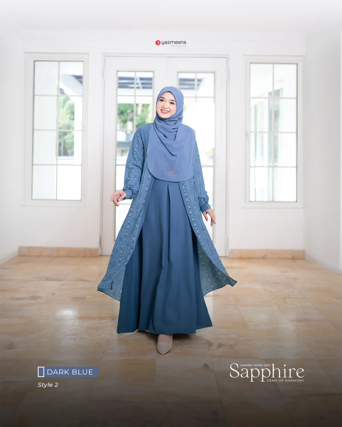 Yasmeera - SARIMBIT 2025 SAPPHIRE SERIES WARNA DARK BLUE thumb 7
