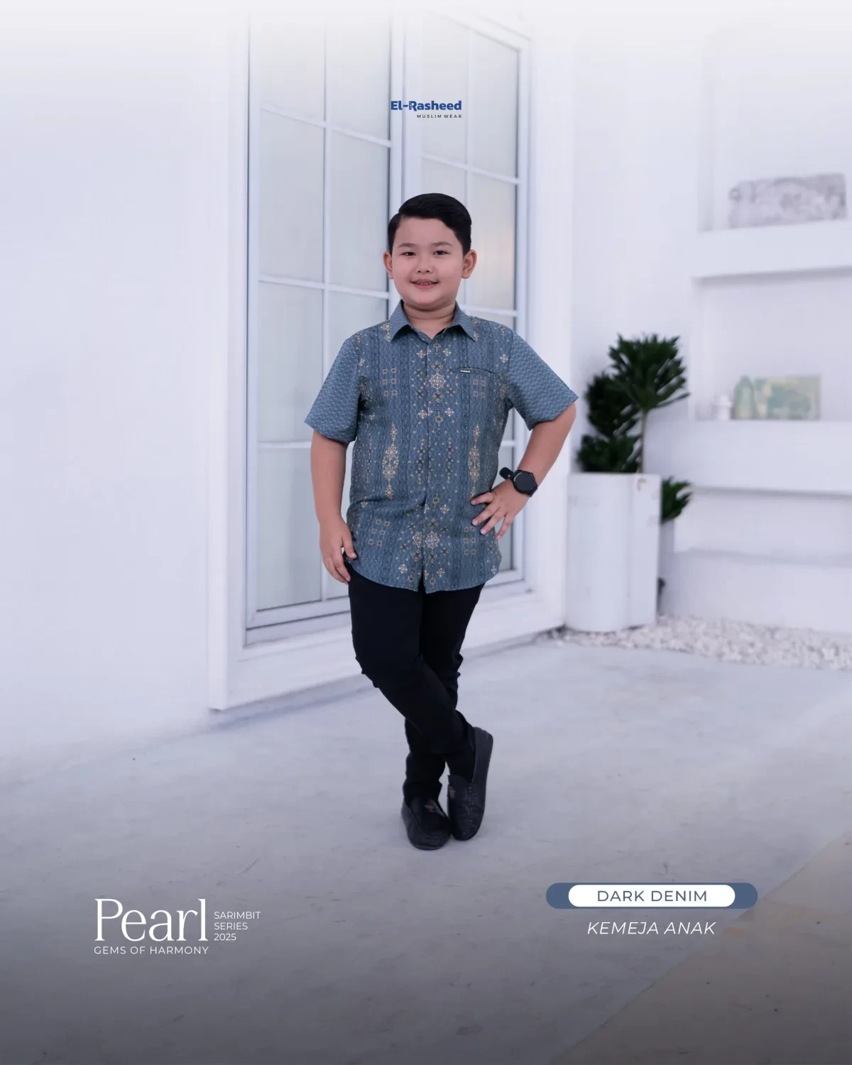 Yasmeera - SARIMBIT 2025 PEARL SERIES WARNA DARK DENIM