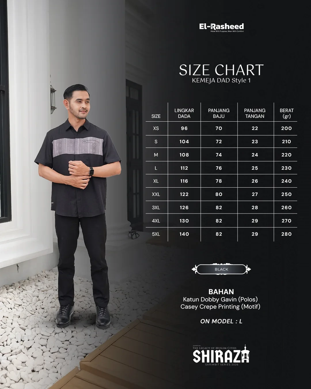 Yasmeera - KEMEJA SHIRAZA LENGAN PENDEK DEWASA GRADE B thumb 74