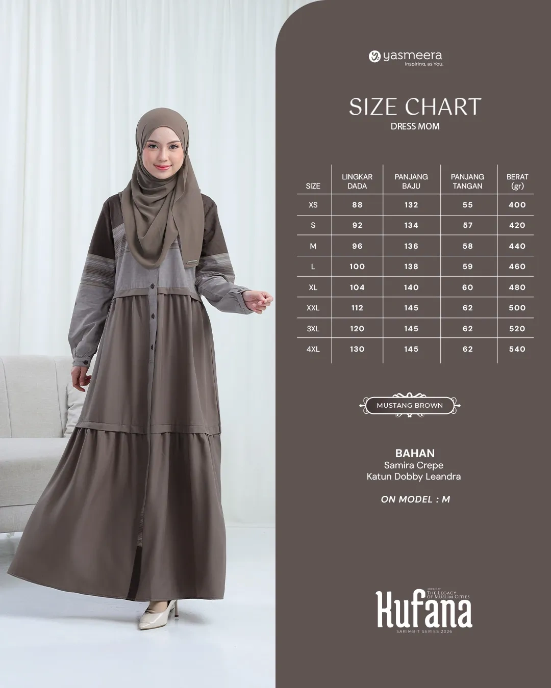 Yasmeera - KUFANA SERIES - MUSTANG BROWN thumb 15
