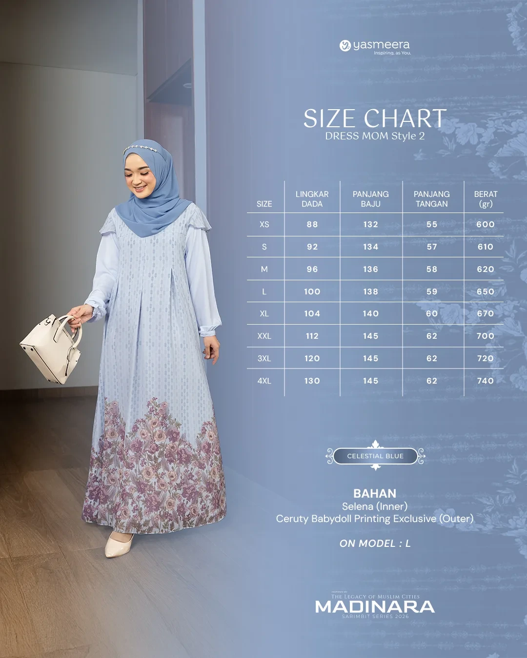 Yasmeera - MADINARA SERIES - CELESTIAL BLUE thumb 53