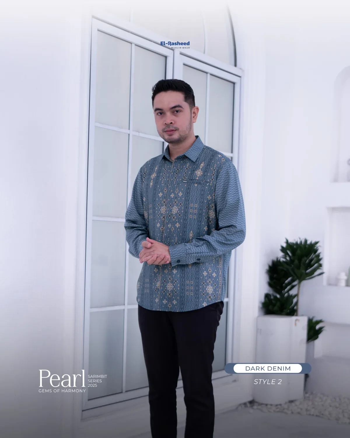 Yasmeera - SARIMBIT 2025 PEARL SERIES WARNA DARK DENIM thumb 2