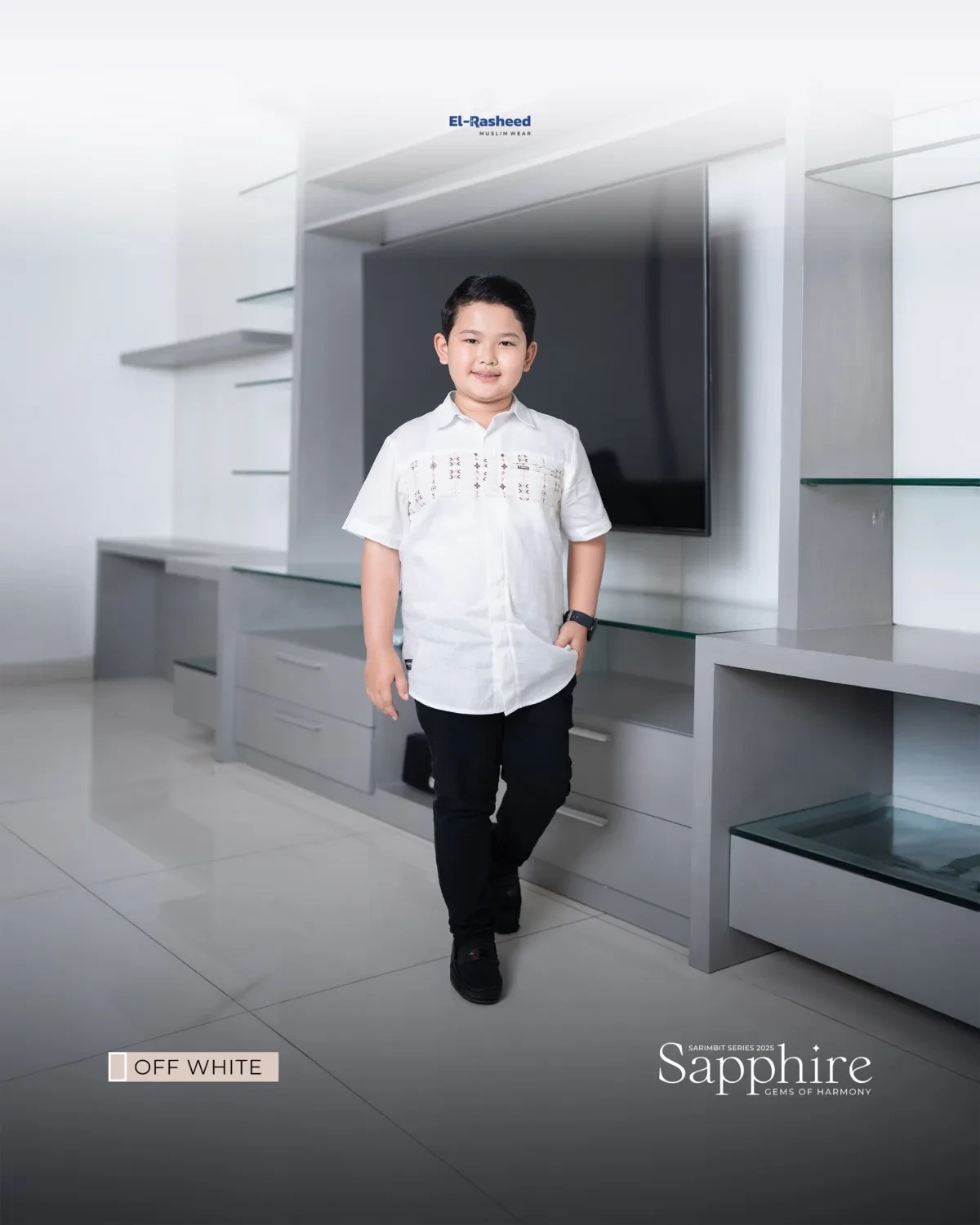 Yasmeera - SARIMBIT 2025 SAPPHIRE SERIES WARNA OFF WHITE