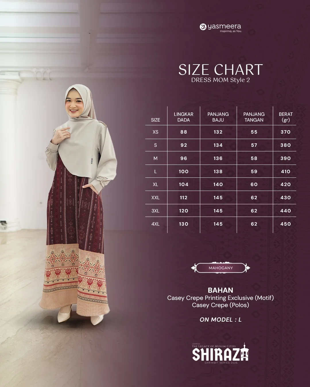 Yasmeera - SHIRAZA SERIES - MAHOGANY